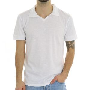 POLO COTONE FIAMMATO BIANCO